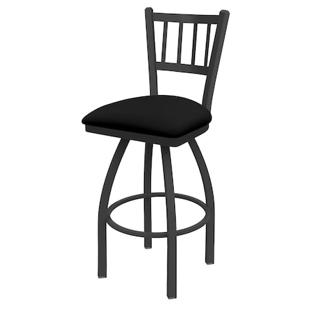 Holland Bar Stool Co 30" Swivel Bar Stool, Pewter Finish, Black Vinyl Seat 81030PWBlkVinyl